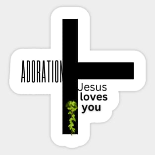 adoration t shirt Sticker